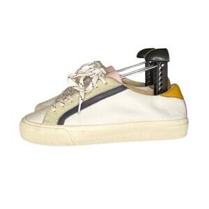 Madewell Delia Sidewalk Low Top Sneaker, White Leather Women’s 6.5
